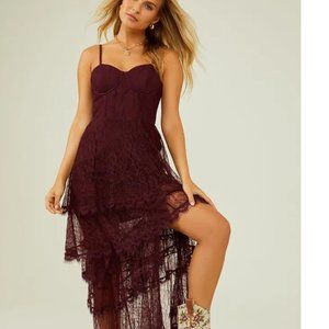 altar'd state NWT Wine Tasting lace tiered Nashville dress Prom, gala, formal